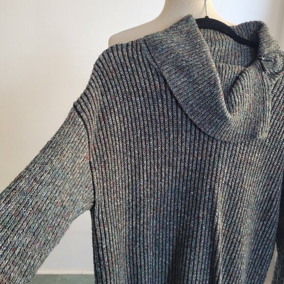 Leo & Nicole Greenish Gray Multi-Color Tweed Sweater (Size XL) - Picture 15 of 15